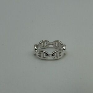 Hermes Silver 'Chaîne d'Ancre' Link Ring